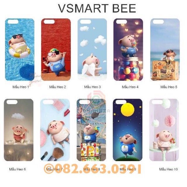 Ốp lưng vsmart bee hình heo dễ thương - series heo