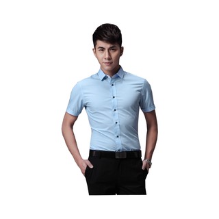 Áo sơ mi tay ngắn lụa co giản siêu hót
