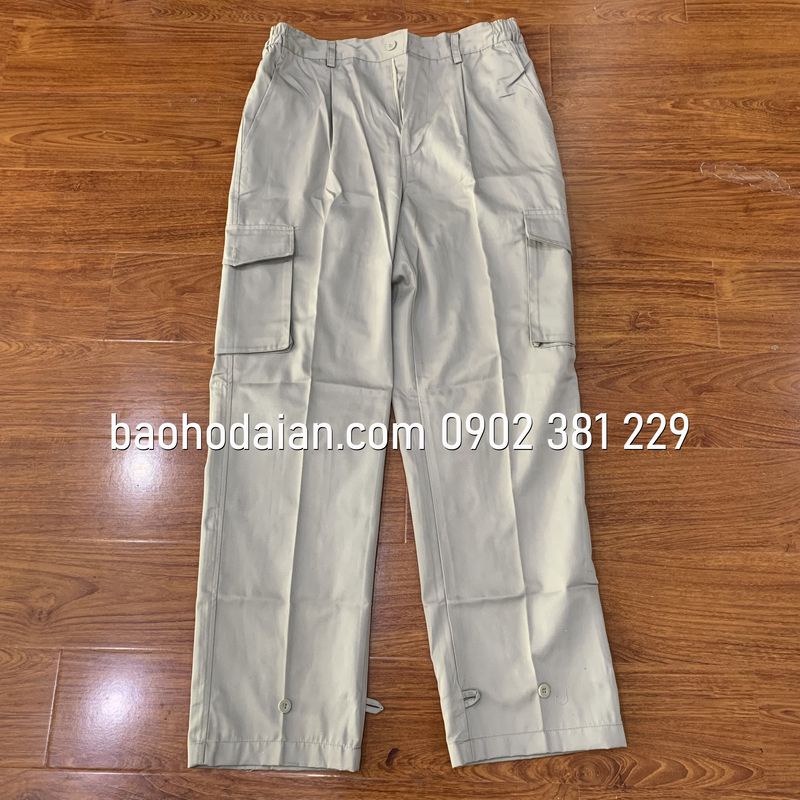 Quần áo kỹ sư, công nhân vải Pangrim túi hộp màu ghi xám - DA01