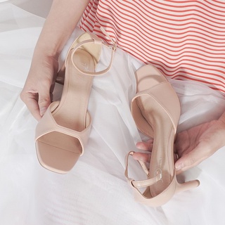 JOTI Giày Sandal Cao Gót Nữ Karima 3256VN6 2020 - Quai Ngang Đẹp Dịu Dàng Đế Trụ Dẹt 6cm - Mang Công Sở Đi Làm Dự Tiệc 5