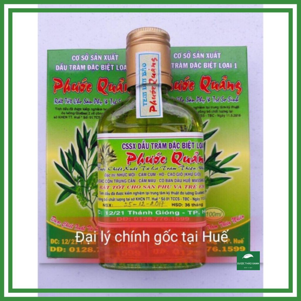 Tinh dầu Tràm xịn Phước Quảng chữa Ho cho trẻ cực hiệu quả 1 lọ 100ml tốt nhất