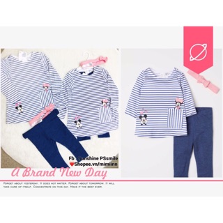 Set 3 chi tiết Mickey Minne dài tay HM auth