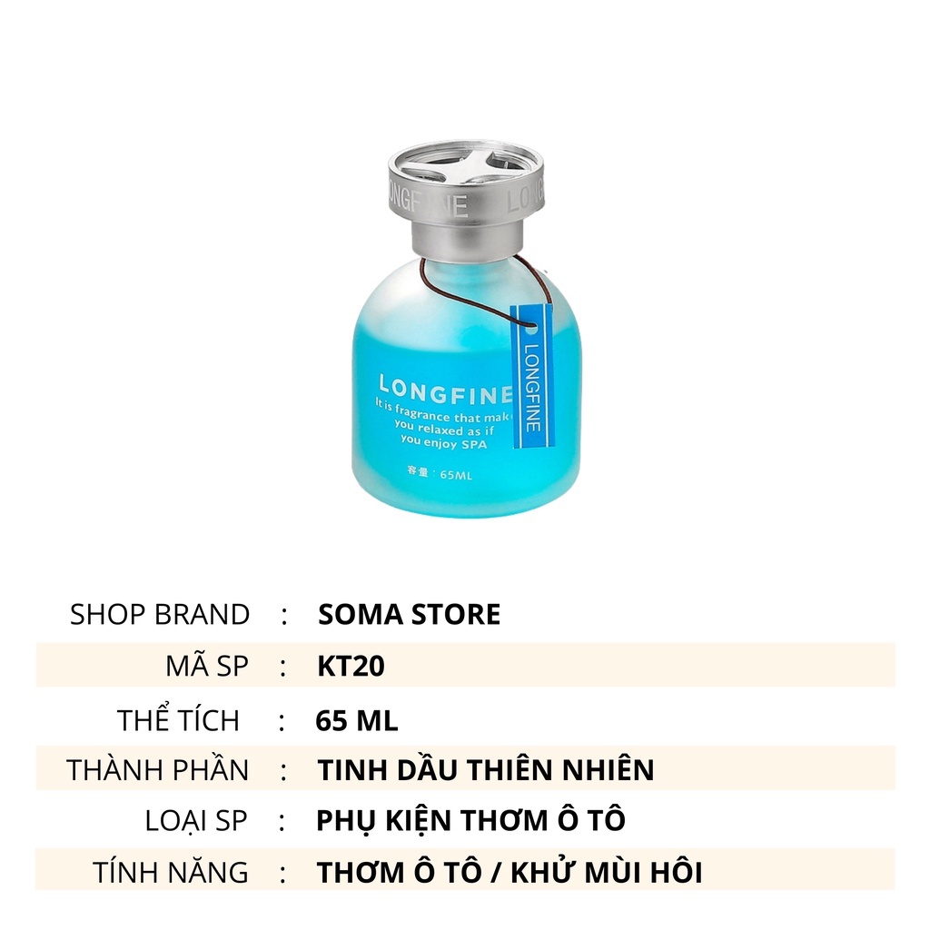 Tinh Dầu Nước Hoa Thơm Xe Hơi Ô Tô Thơm Phòng 65ML Thiên Nhiên Đế Chống Trượt An Toàn KT20