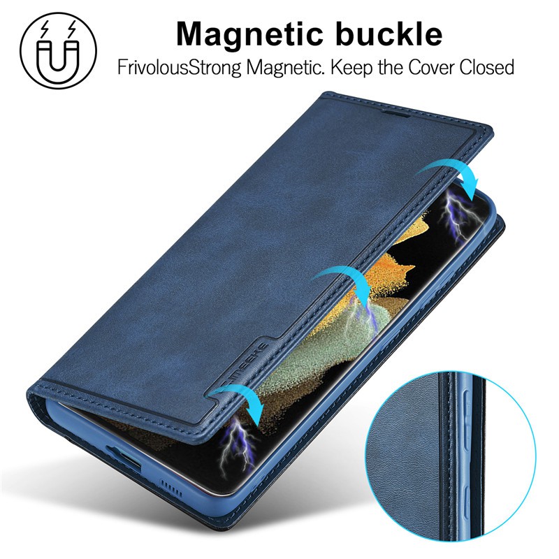 Bao Da Nắp Gập Có Ngăn Đựng Thẻ Hít Nam Châm Cho Galaxy Galaxy S21 Ultra S21+ Plus SS21 5G | BigBuy360 - bigbuy360.vn