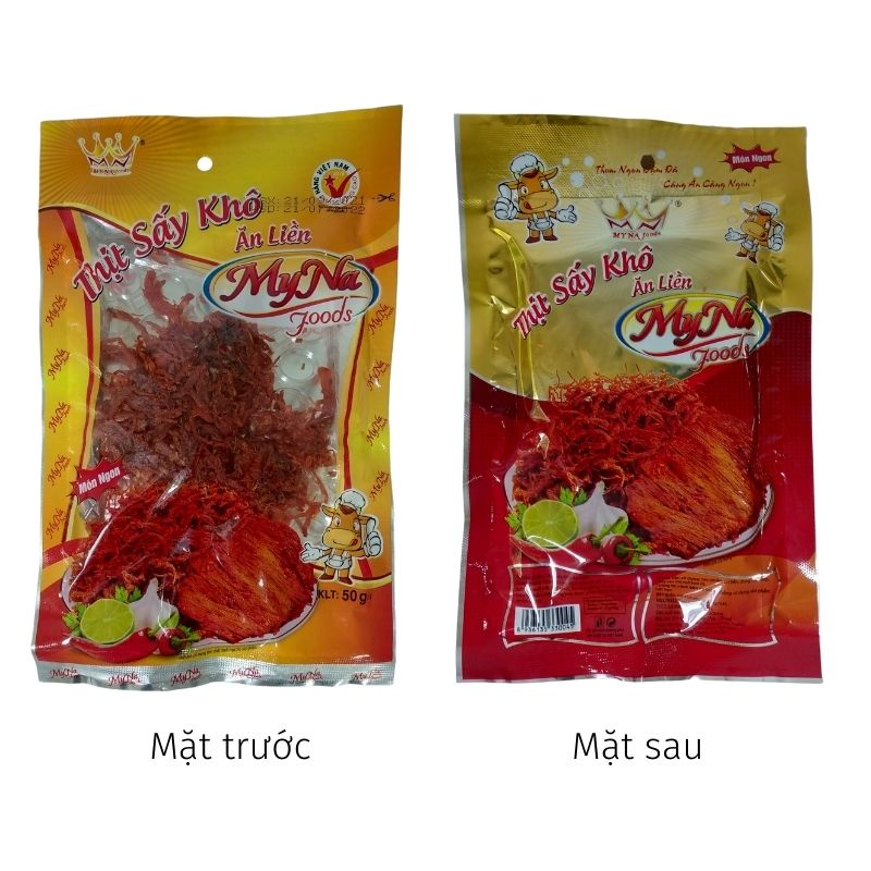 Khô bò my na vị cay nhẹ làm mồi nhậu cực ngon túi 50g thích hợp bán kèm quán karaoke MAMYFOODS MF0058 | BigBuy360 - bigbuy360.vn