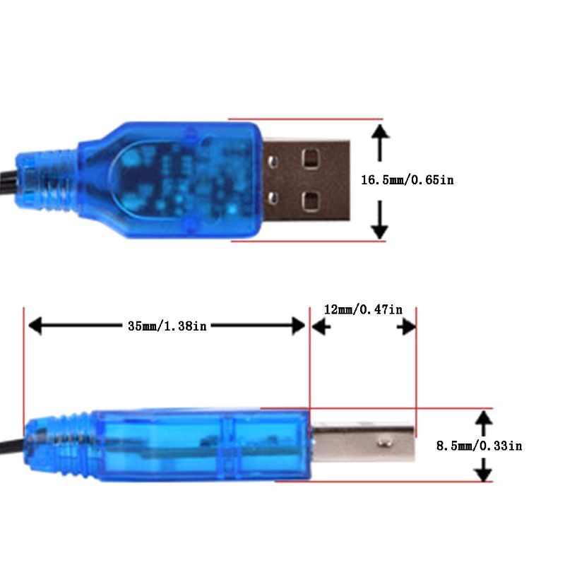 Dây cáp sạc pin với cổng Usb SM 2p 3.7V 400mA NiMh/NiCd