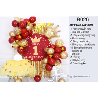 Set bóng sinh nhật kèm baner