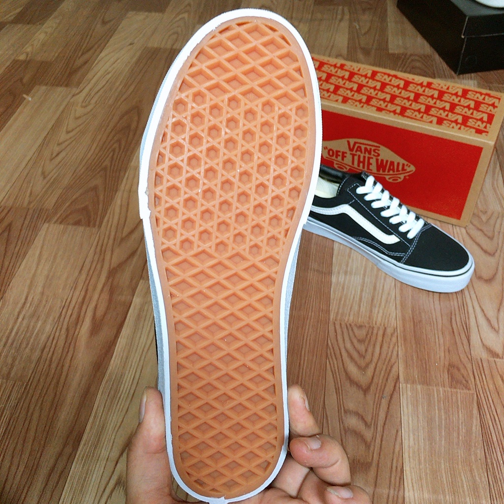Giày Vans sneaker nam nữ, Giày thể thao bata 𝐕𝐚𝐧𝐬 𝐎𝐥𝐝 𝐒𝐤𝐨𝐨𝐥 cổ ngắn dáng đen kẻ trắng nhung nỉ cao cấp đế đúc chắc chắn(