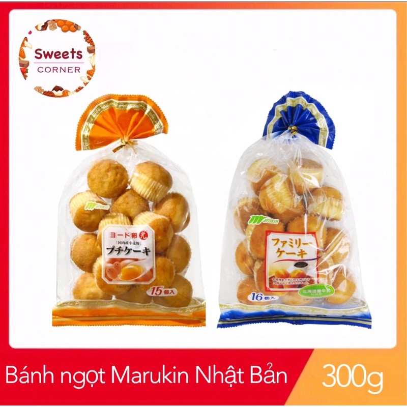 ( 2 loại ) Bánh ngọt Marukin Soft Nhật Bản 300g