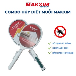 Combo tiện dụng 2 vợt muỗi thông minh MAKXIM cao cấp, chính hãng