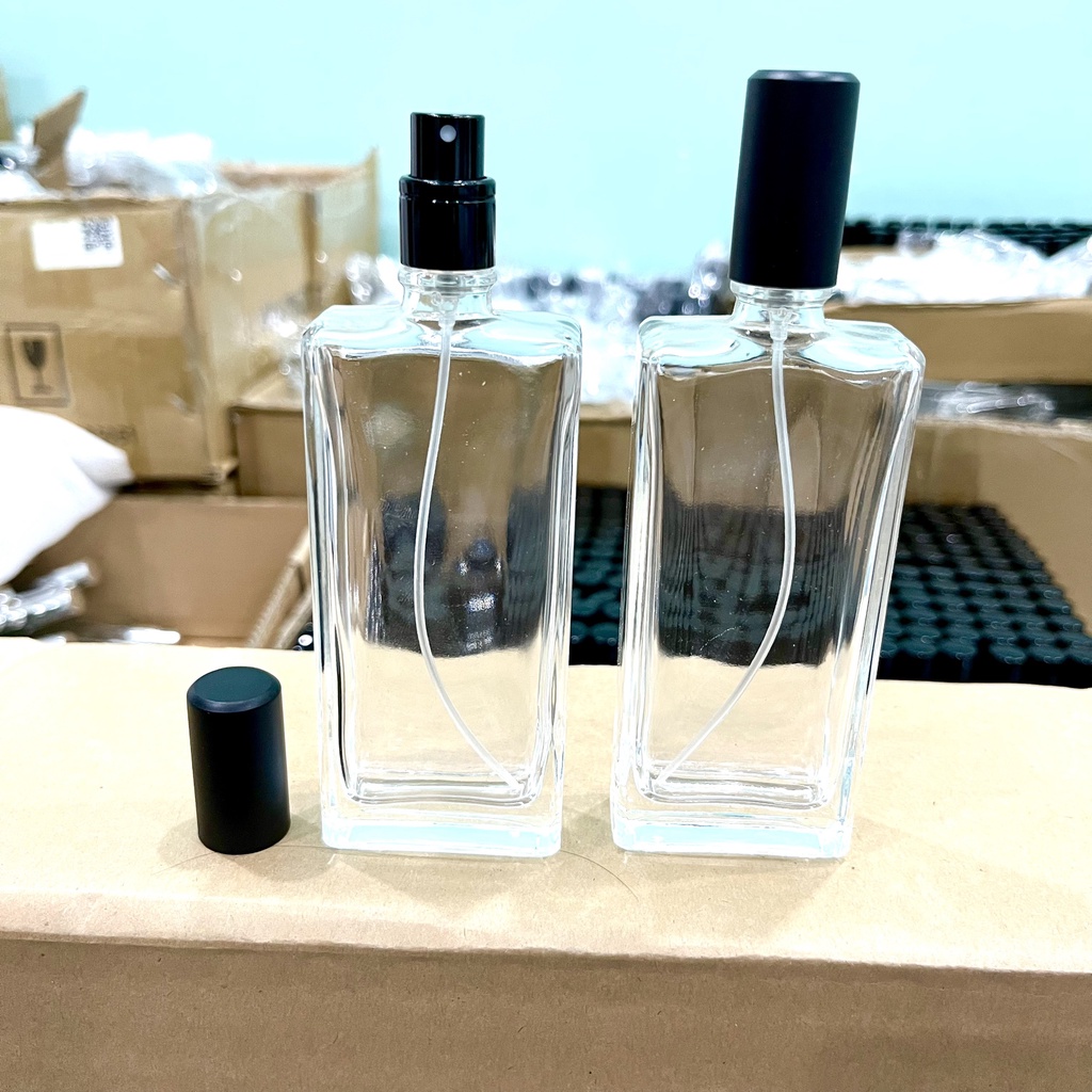 Chai,Lọ Đựng Nước Hoa Vuông Ngắn Dạng Phun Sương Dung tích 50ml