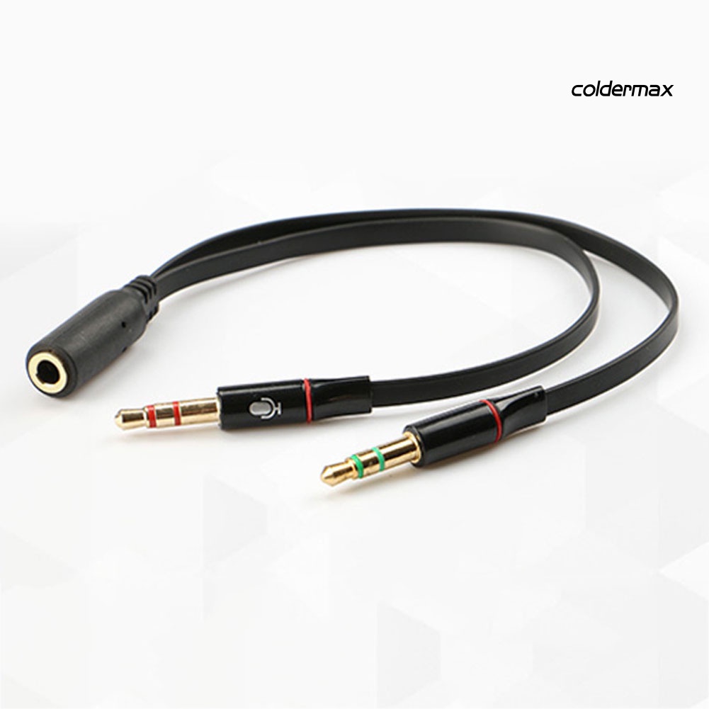 Bộ chuyển đổi cáp chia hình chữ Y âm thanh stereo cổng giắc cắm 3.5 mm sang 2 giắc cắm tai nghe micrô