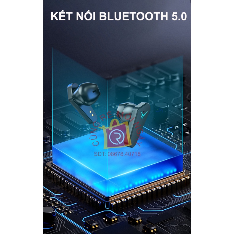 Tai nghe gaming bluetooth 5.0 không dây X15 âm trầm kèm chế độ kép nhạc game