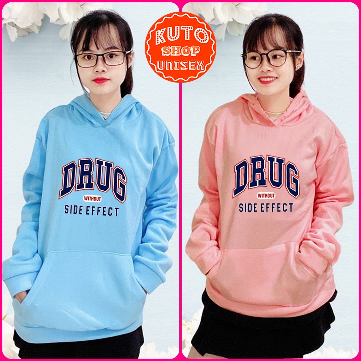 ÁO HOODIE DRUG Nỉ Ngoại Cao Cấp - In Pet Siêu Bền Siêu Đẹp