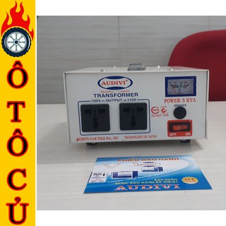 Biến thế , biến áp 3 KVA - 30A chuyển điện 220v ra 100v 110v sử dụng hàng nội địa Nhật chính hãng Audivi