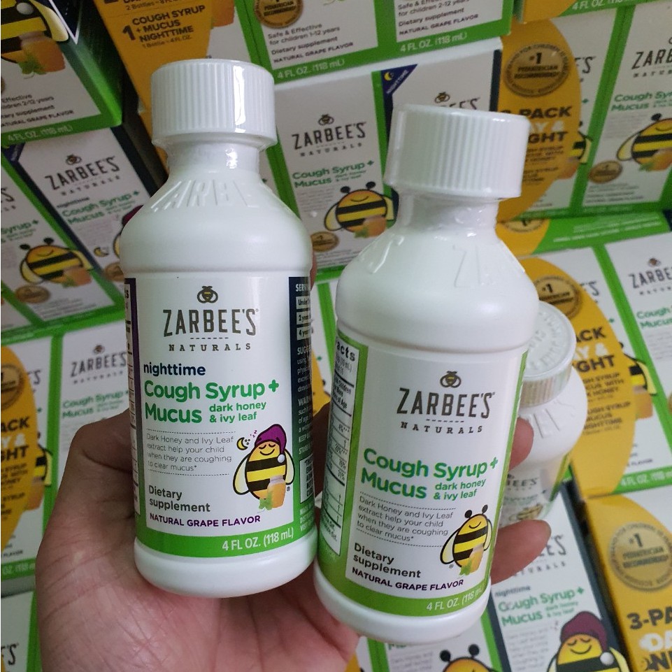 Siro Zarbees Cough Syrup + Mucus - tiêu đờm 118ml - USA