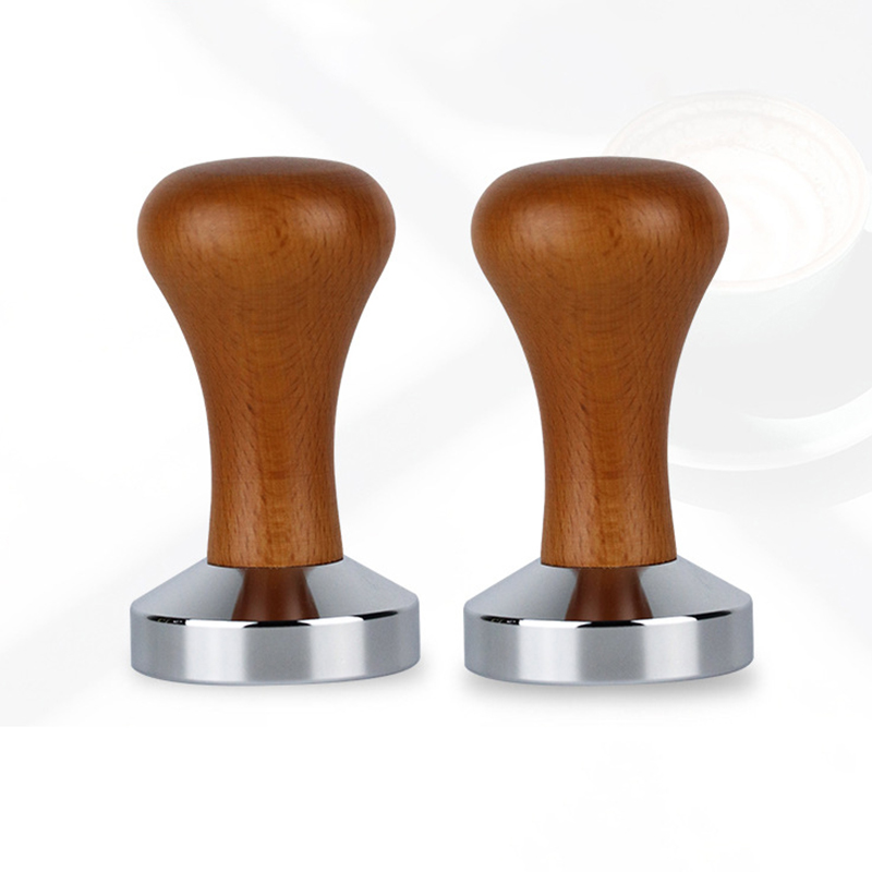 [ProsperityUs] Coffee Tamper Wooden Handle Barista Machine Grinder 51mm for Espresso Hammer