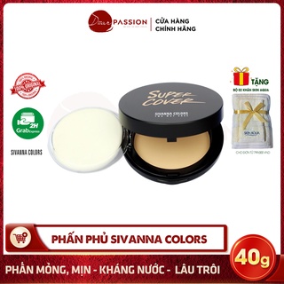 Phấn Phủ Sivanna Super Cover Kiềm Dầu, Kháng Nước, Lâu Trôi - Super Cover Sivanna Colors Two Way Cake 40g