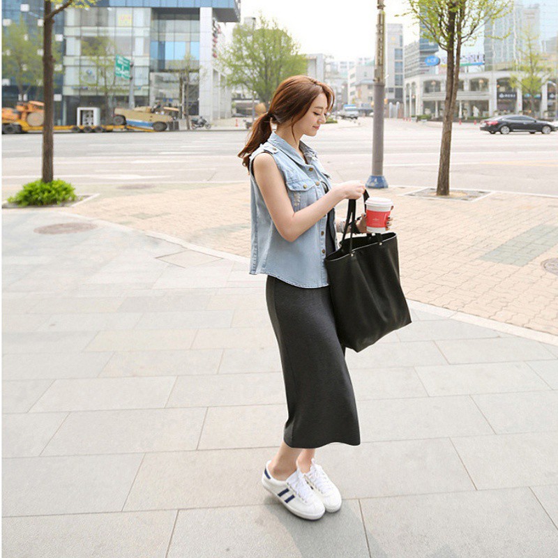Đầm dài sát nách thiết kế tôn dáng cho nữ