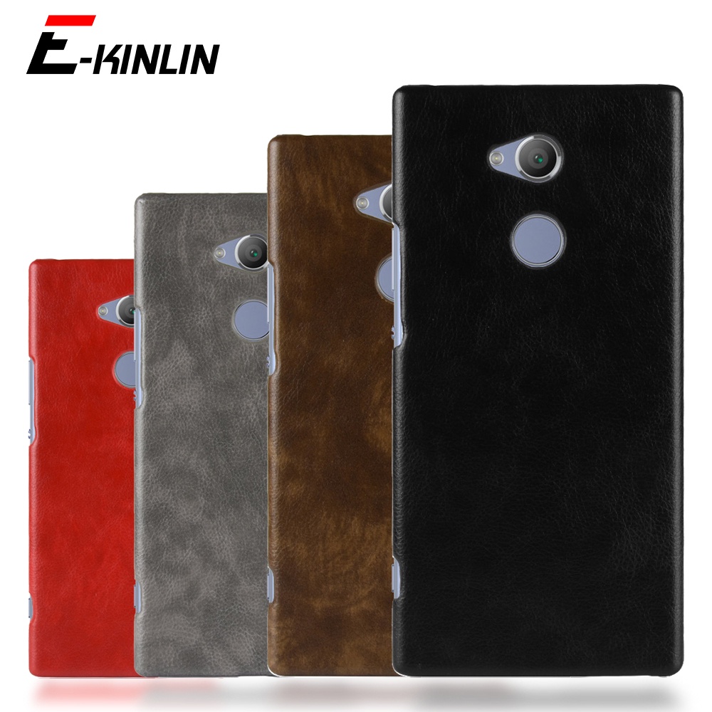 Ốp Điện Thoại Nhựa Cứng Bọc Da Thời Trang Bảo Vệ Cho Sony Xperia XA2 Plus Ultra XZ2 Premium XZ3 L4 L3