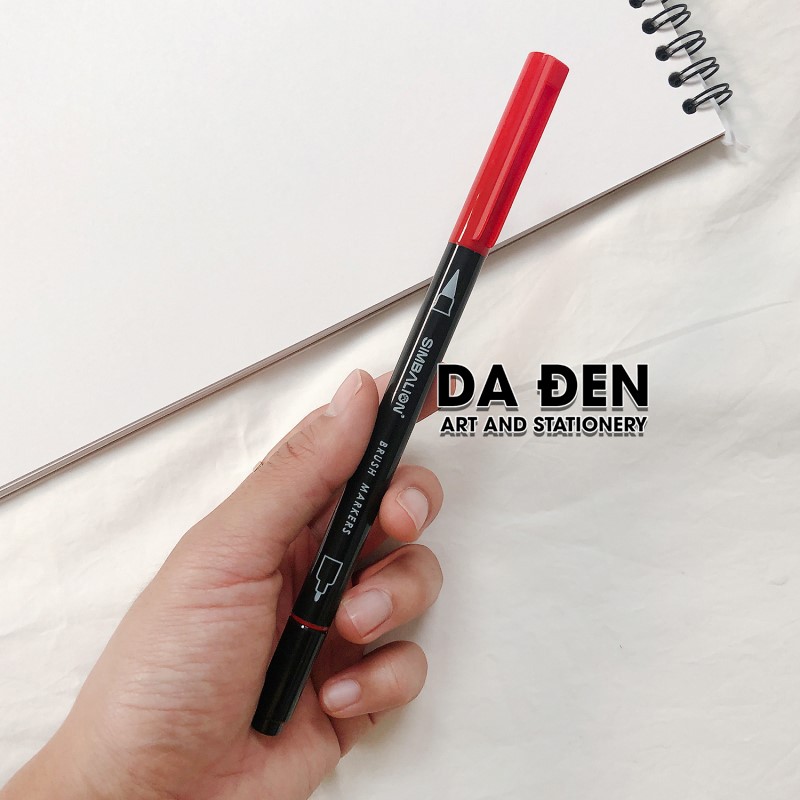 [DA ĐEN] P2-Bút Cọ 2 Đầu Simbalion Dual Brush Pen