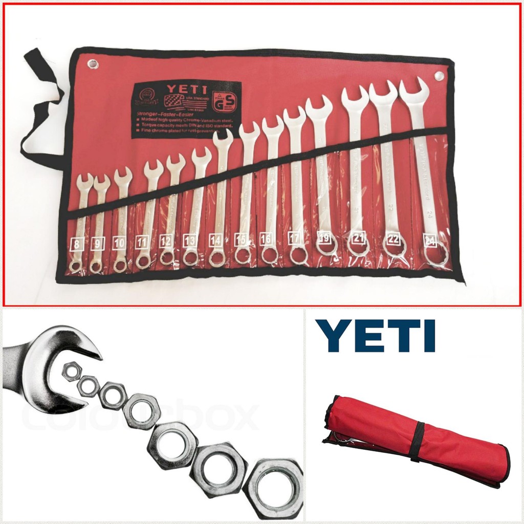 Giá Sốc Bộ Cờ Lê Yeti 14 Chi Tiết 8-24mm (Chính Hãng YETI)