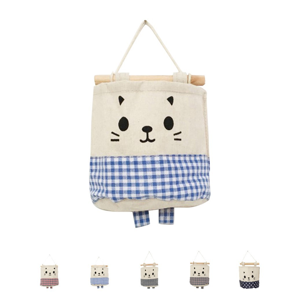 Cartoon Hanging Pocket Storage Bag Organizer Closet Rack Hangers Closet