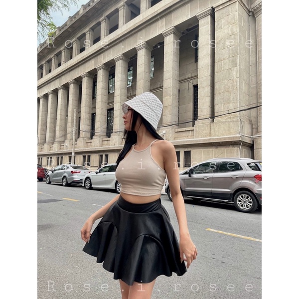 Áo yếm gân Croptop