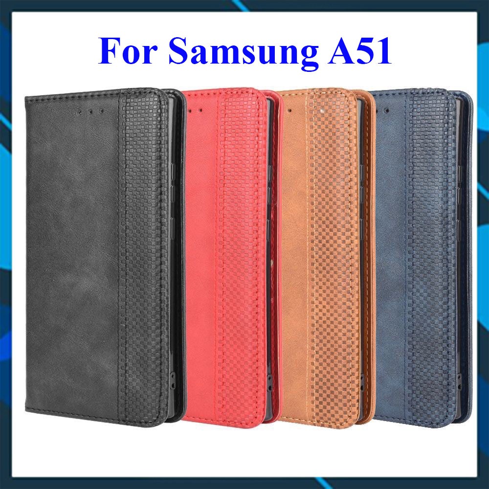 Bao da dạng ví Samsung A51 (cam kết xịn) hit nam châm, ngăn đựng thẻ ATM tiền tiện lợi