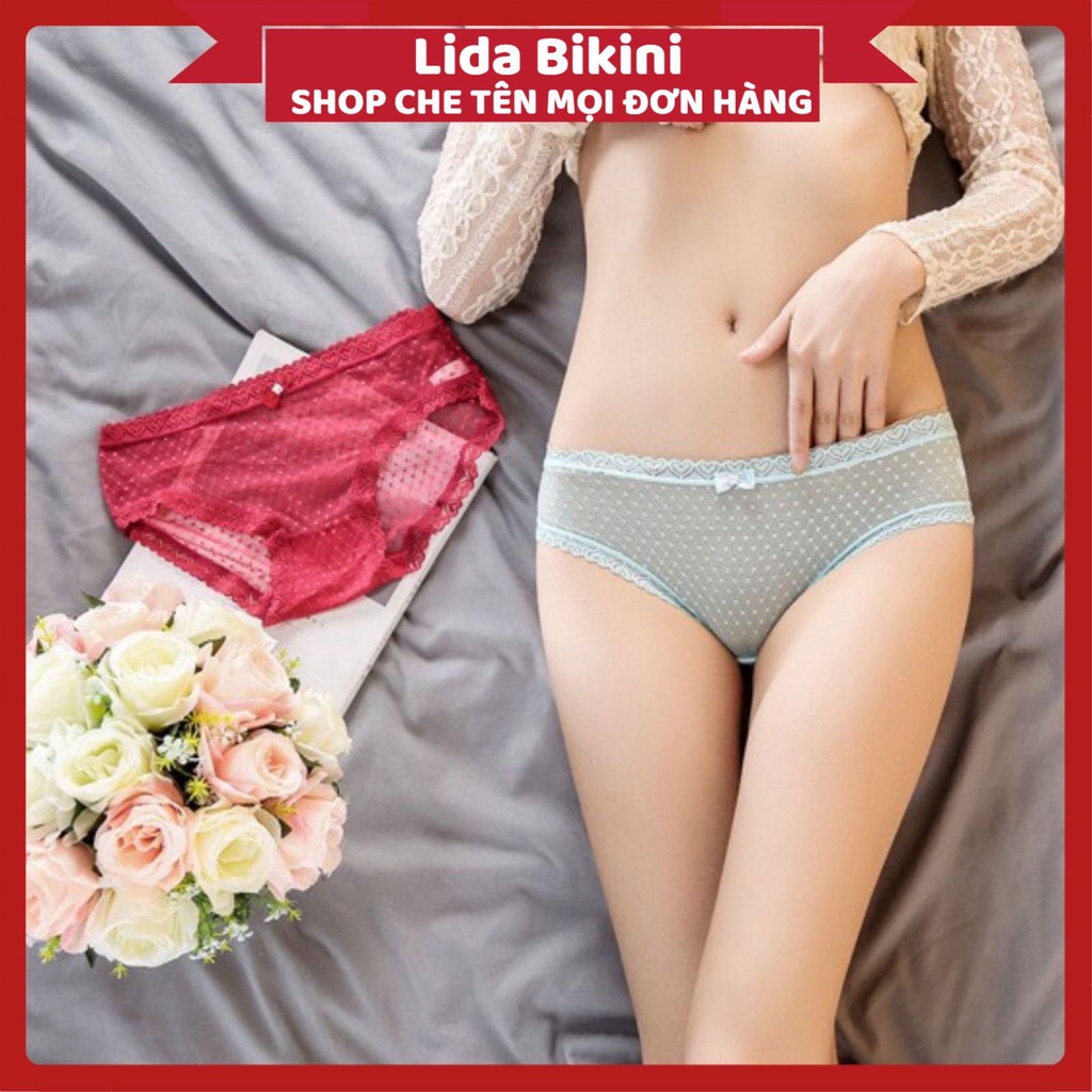 Quần Lót Ren Sexy - Quần Lót Ren xuyên thấu kháng khuẩn mềm mại tôn dáng gợi cảm DAN STORE Mã 2805