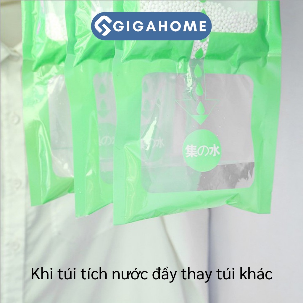 Túi Hút Ẩm Chống Mốc Quần Áo GIGAHOME 2 Ngăn, Có Móc Treo Đa Năng Loại 230gram 4982