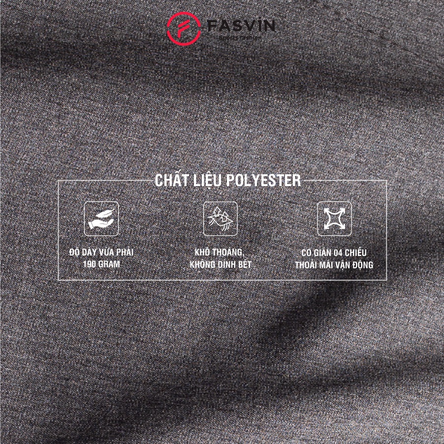 Bộ quần áo thể thao nam Fasvin BC20425.HN chất vải một lớp đanh chắc mềm mại co giãn thoải mái.