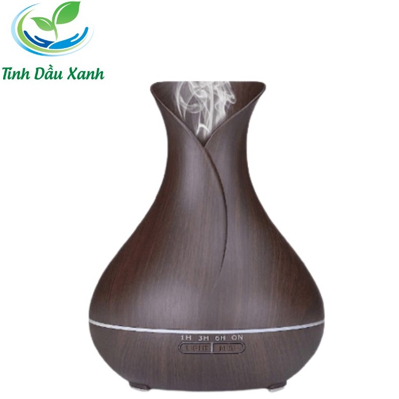 Máy khuếch tán tinh dầu 🍀Cao Cấp🍀Máy Xông Tinh Dầu Xanh Tulip tặng kèm tinh dầu 10ml ( được chọn mùi)