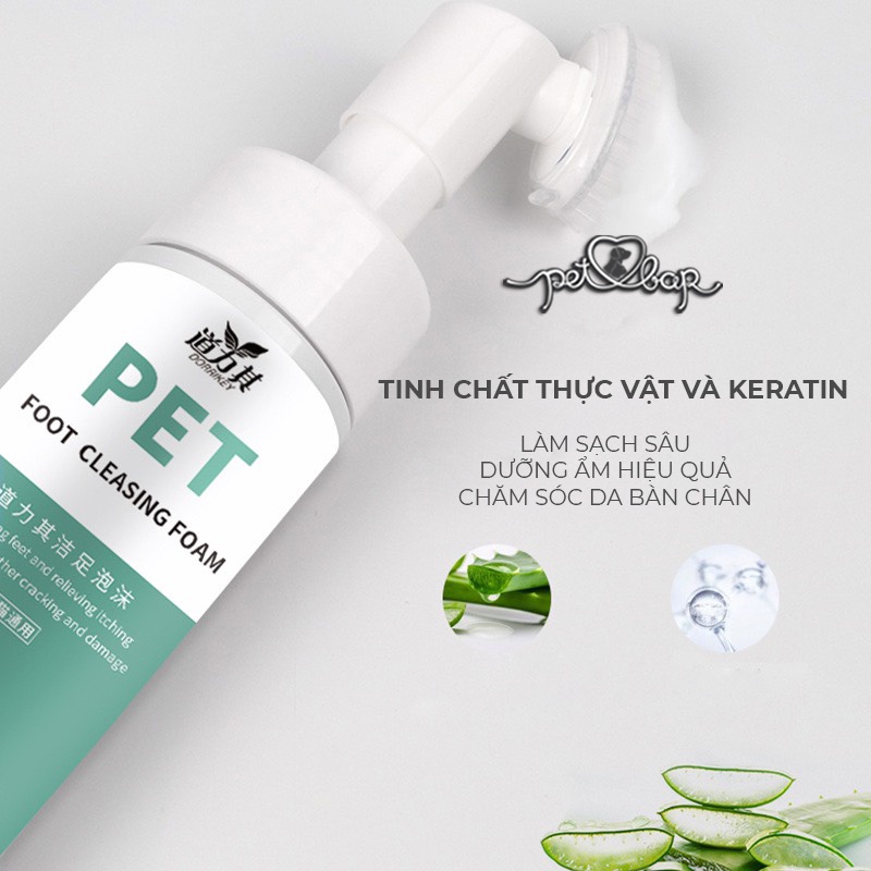 Dung dịch rửa bàn chân cho thú cưng Dorrikey chai 150ml kèm bàn chải giúp làm sạch sâu và dưỡng ẩm hiệu quả