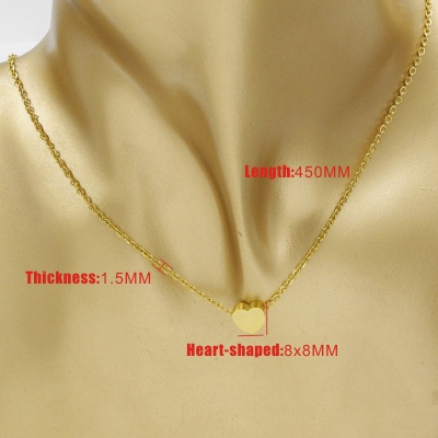 Vòng cổ Mặt Trái Tim Chất Liệu Thép Không Gỉ NE054