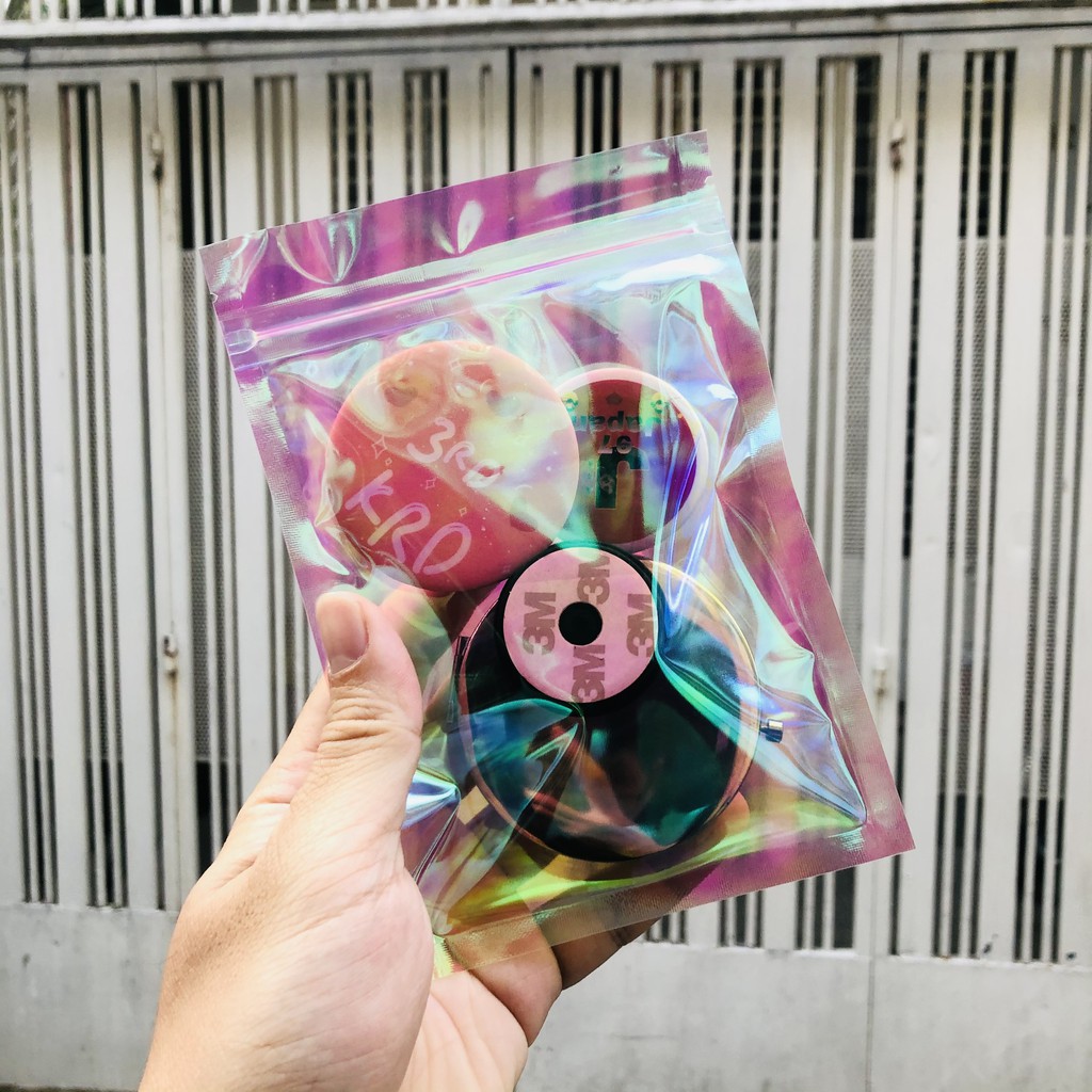 500 túi zip Hologram trang trí phụ kiện trang điểm, móng tay