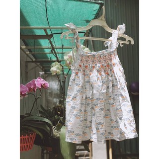 Đầm smock thêu tay