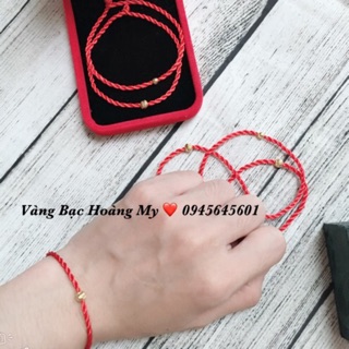 Vòng chỉ đỏ kim vàng may mắn