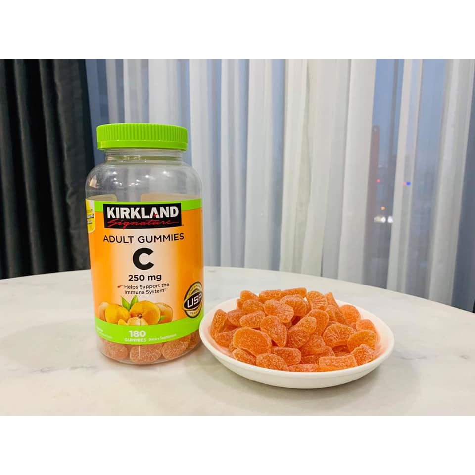 Kẹo Dẻo Bổ Sung Vitamin C Kirkland Adult Gummies C 250mg Hộp 180 viên - Nhập Khẩu Mỹ