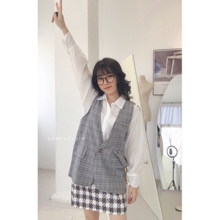 [ 100% ẢNH THẬT TỰ CHỤP ] Set Gile KÈM SƠ MI TRẮNG