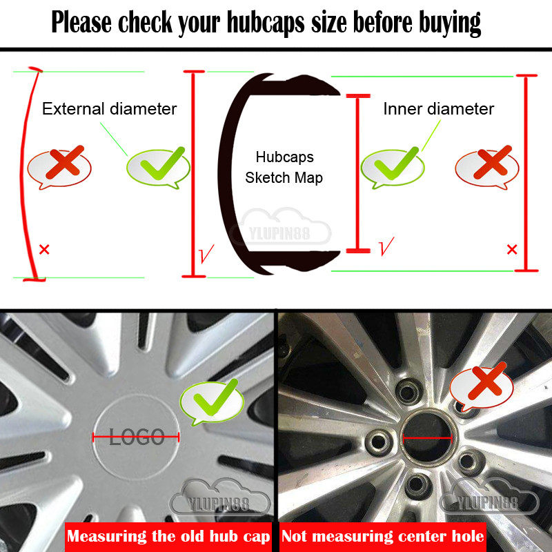 Set 4 nắp chụp mâm bánh xe ô tô chuyên dụng cho MITSUBISHI ASPIRE GRANDIS