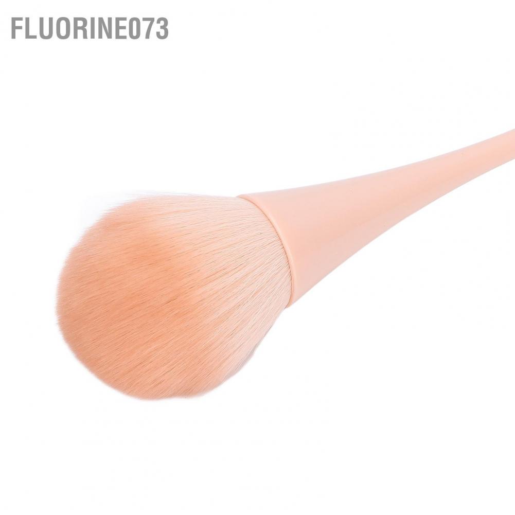 Fluorine073 Nail Art Dust Brush Soft Bristles Long Handle Powder Cleaning Blush Makeup for Salon Home