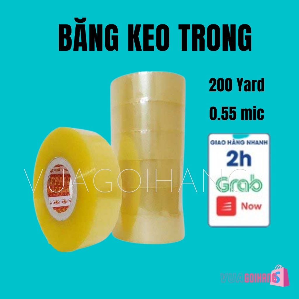Băng keo đóng hàng siêu dính 200 yard chất lượng cao đóng gói hàng hóa cực chắc chắn - Vuagoihang