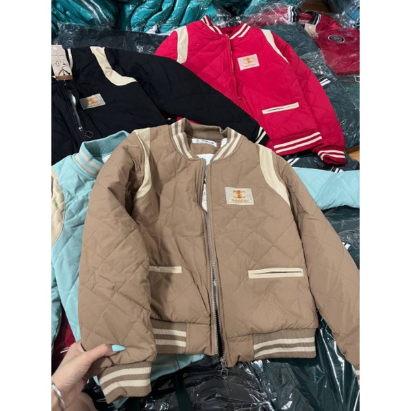 Áo phao nữ trần trám bên trong lót lông xịn sò