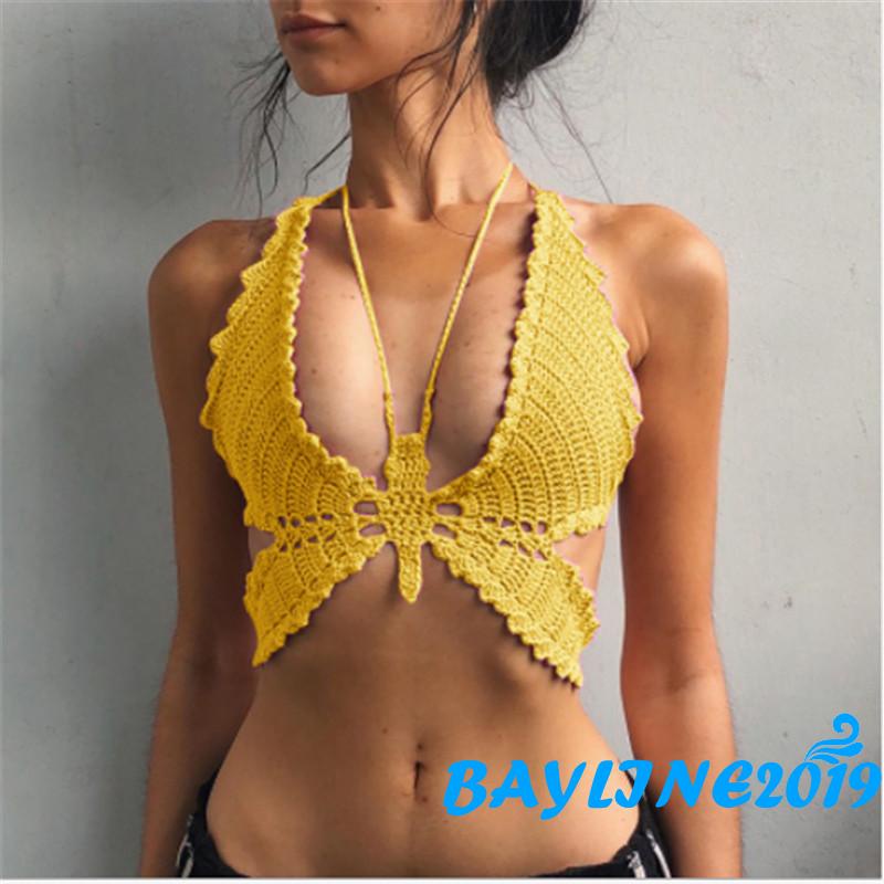 Áo Lửng Đan Dây Hở Lưng Gợi Cảm Dành Cho Nữ