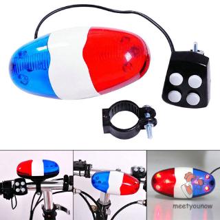 Còi xe đạp 4 chế độ âm thanh kèm đèn LED nhấp nháy 6 màu độc đáo tiện dụng
