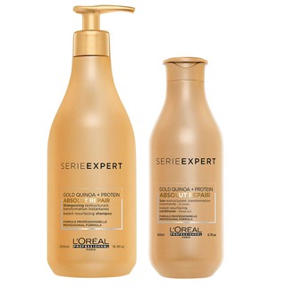 Cặp gội xả dưỡng tóc loreal gold quinoa protein 500ml