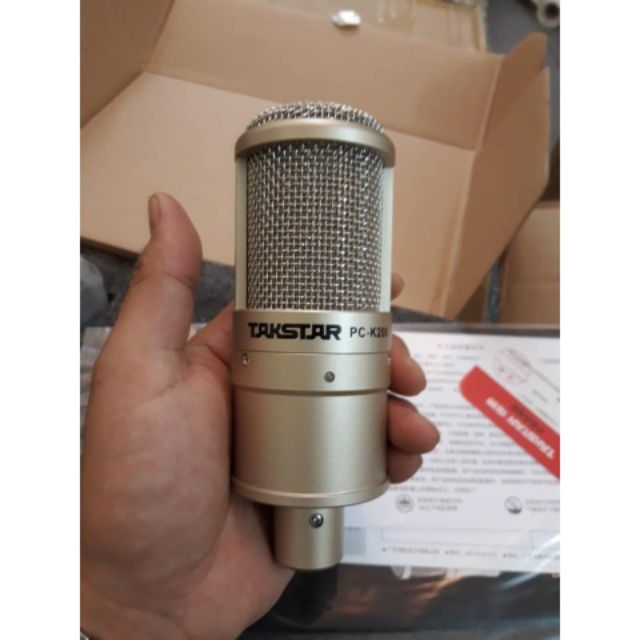 Combo mic thu âm Takstar PC K200 và nguồn phantom 48v