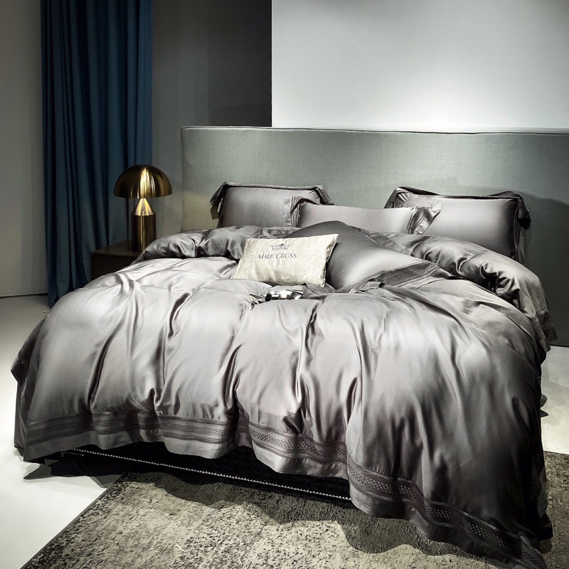 Bộ chăn ga kèm vỏ gối TENCEL 120S công nghệ dệt sợi cao cấp