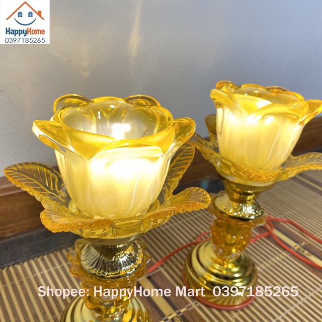 ĐÈN THỜ HOA MẪU MỚI